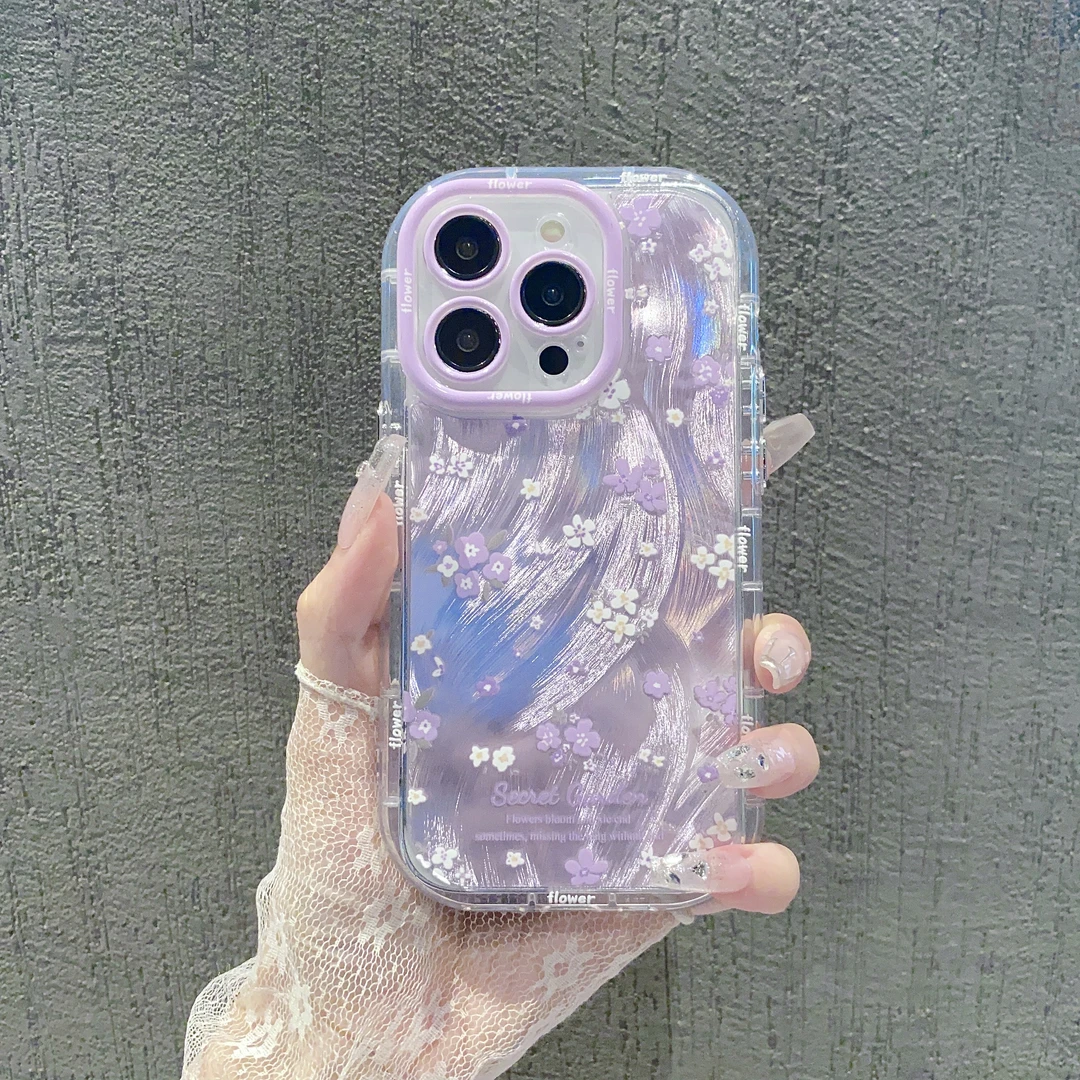 羽纱奶油壳适用苹果15/iphone/华为荣耀/vivo/oppo/小米手机壳