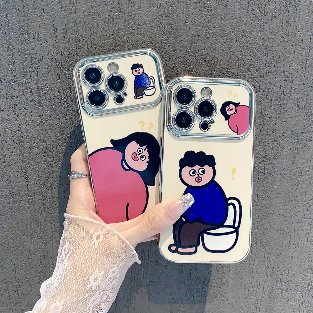 电镀大视窗适用苹果15/iPhone/华为荣耀/oppo/vivo/小米手机壳潮