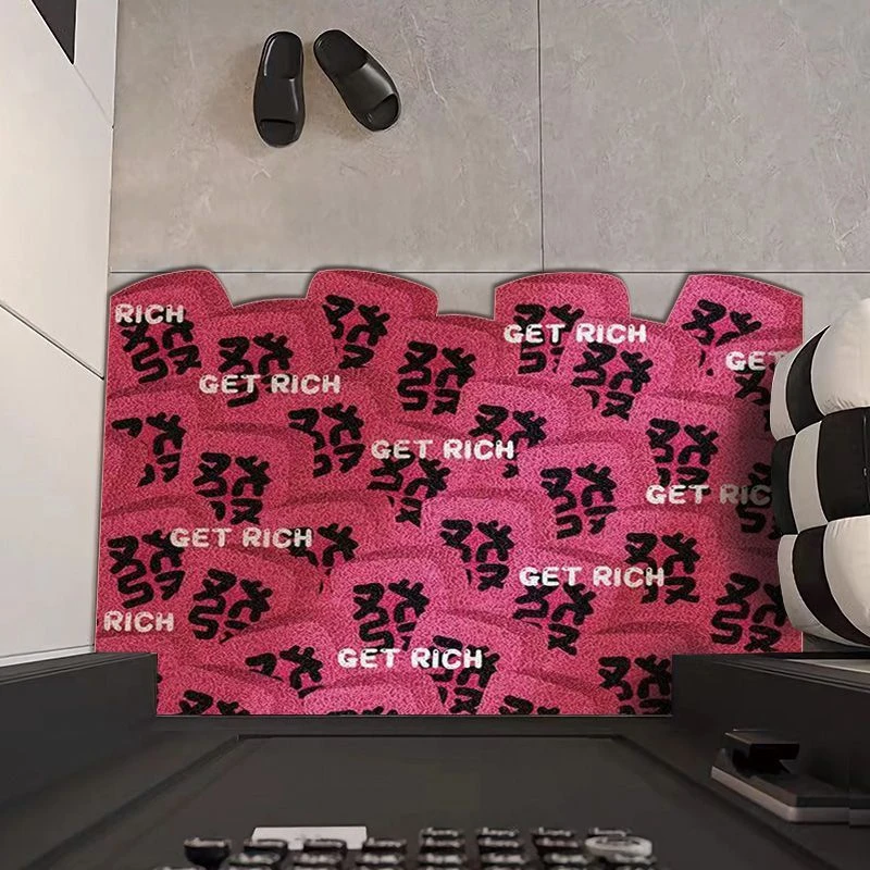 发财麻将家用入户门口地垫可裁剪丝圈门垫玄关除尘蹭土地毯耐脏