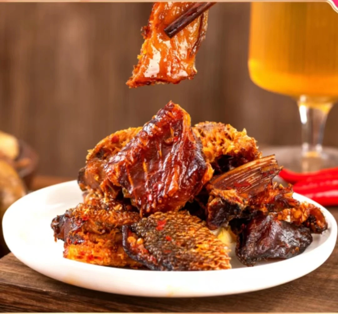 香辣鱼块鱼排湖南常德特产酱香休闲零食小吃即食手撕鱼块即食鱼干