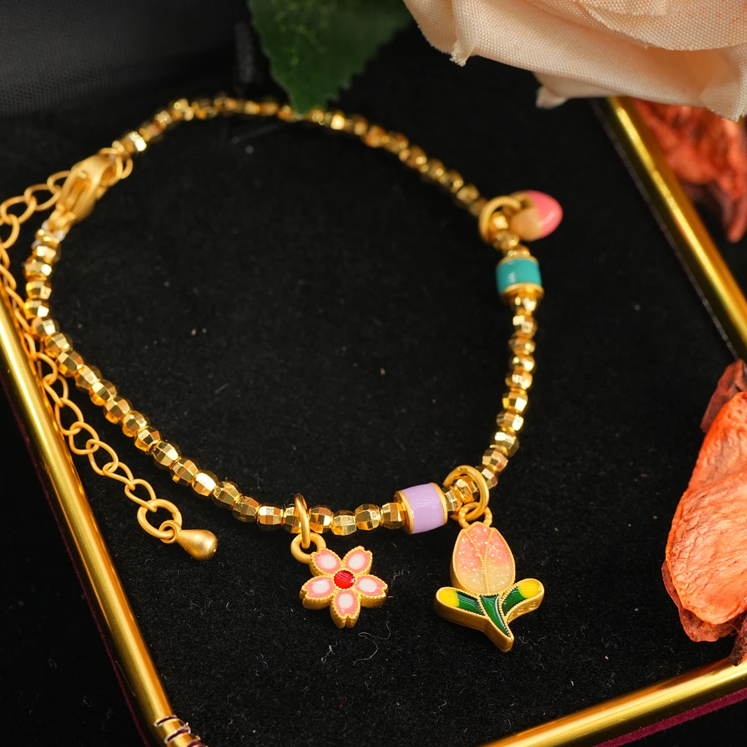 铜合金手链 LeLe 手链  滴釉珐琅彩精工（主链+延长：15+6.5cm）4293