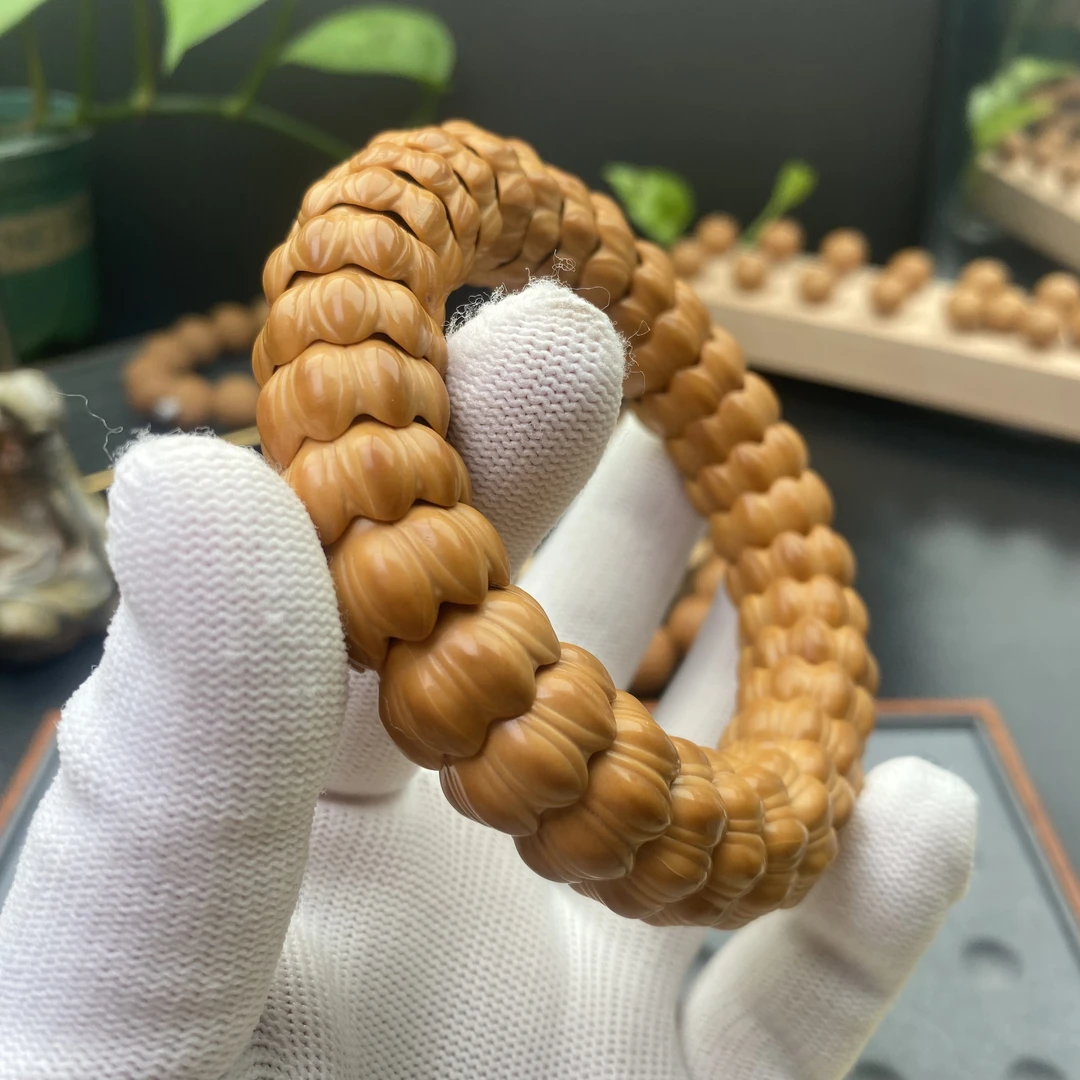 【峰造】九转莲花手工精雕猴头核桃手串龙炎全品-体验款 （反油无黑）