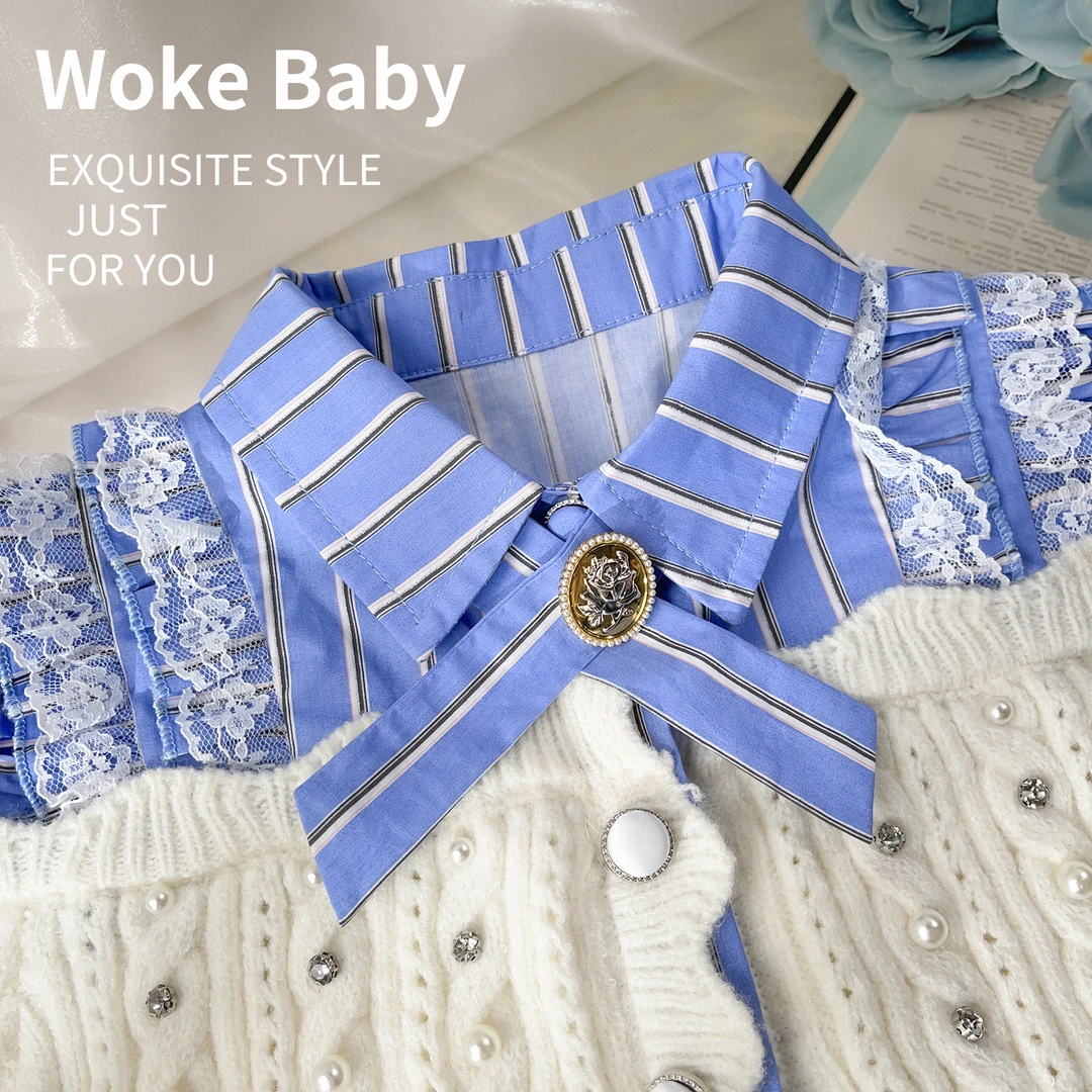 【时装周】女童春季汉服2024新款儿童时尚休闲汉服春款衣服 V8015