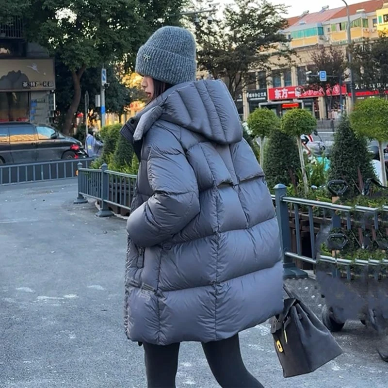 韩版时尚中长款棉服外套女秋冬季2025新款加厚保暖高级感连帽棉衣