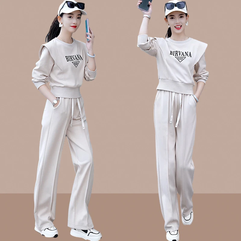 洋气休闲运动服套装女春秋季2025新款时尚减龄时髦卫衣卫裤两件套