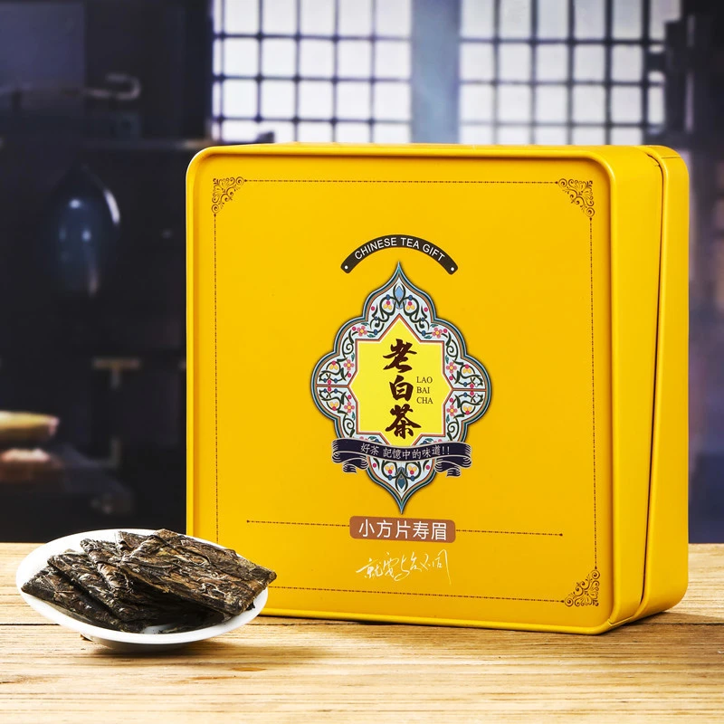 礼盒装250克送礼佳品正宗福鼎白茶高山老白茶寿眉单独小泡铁罐装