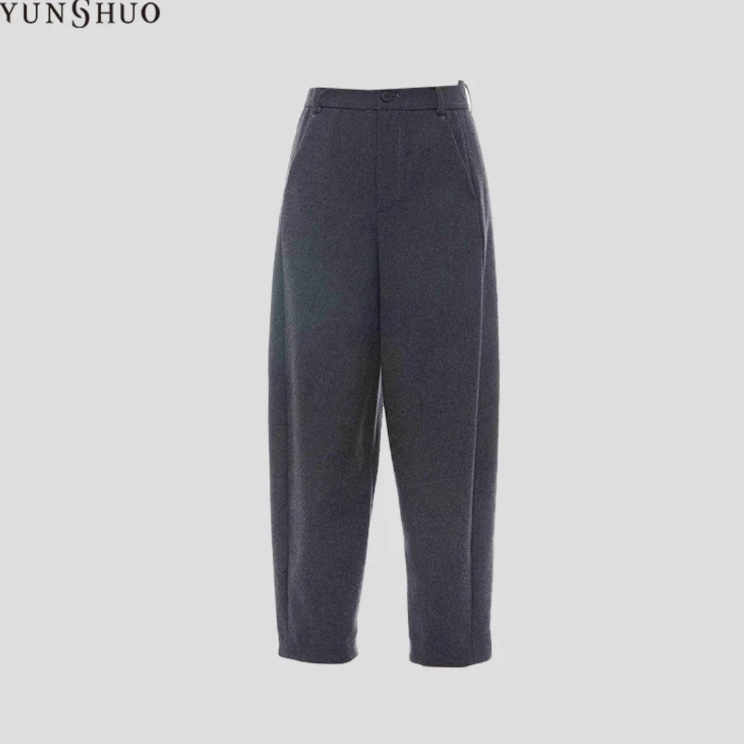 YUNSHUO 秋季新款休闲西装裤女通勤职业哈伦裤子 199816