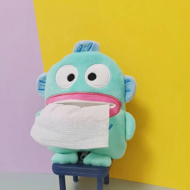 新款小丑鱼公仔纸巾套车载纸抽盒可爱人鱼汉顿玩偶抽纸女生包挂件