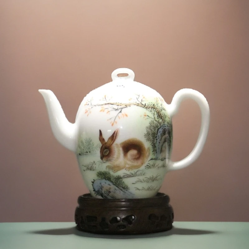 【玉兔纳福】美人肩（壶）容量200毫升纯手工