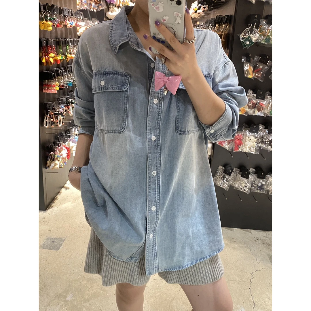 韩国东大门正品时尚牛仔衬衫091004（NO退NO换）