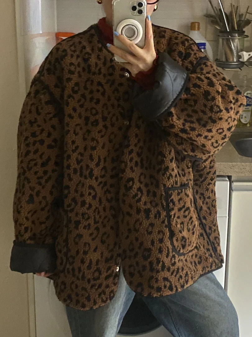 韩国东大门正品时尚豹纹外套102210（NO退NO换）