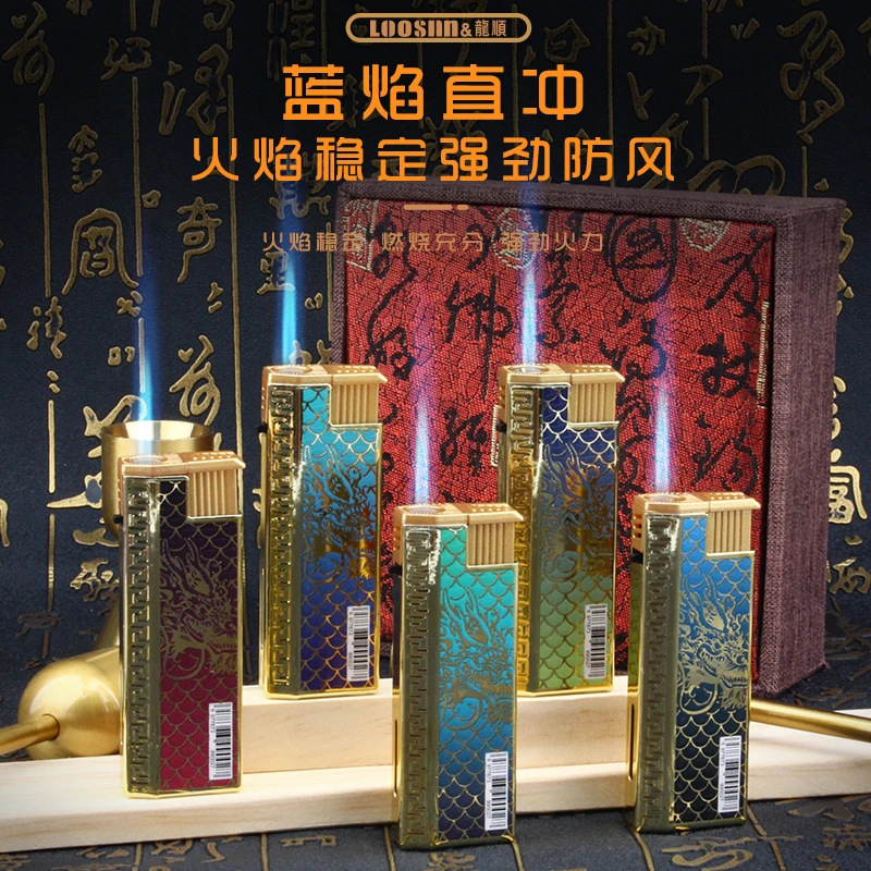 【2025升级款】加厚耐用蓝光直冲电话防风打火机超市批发零售个性潮