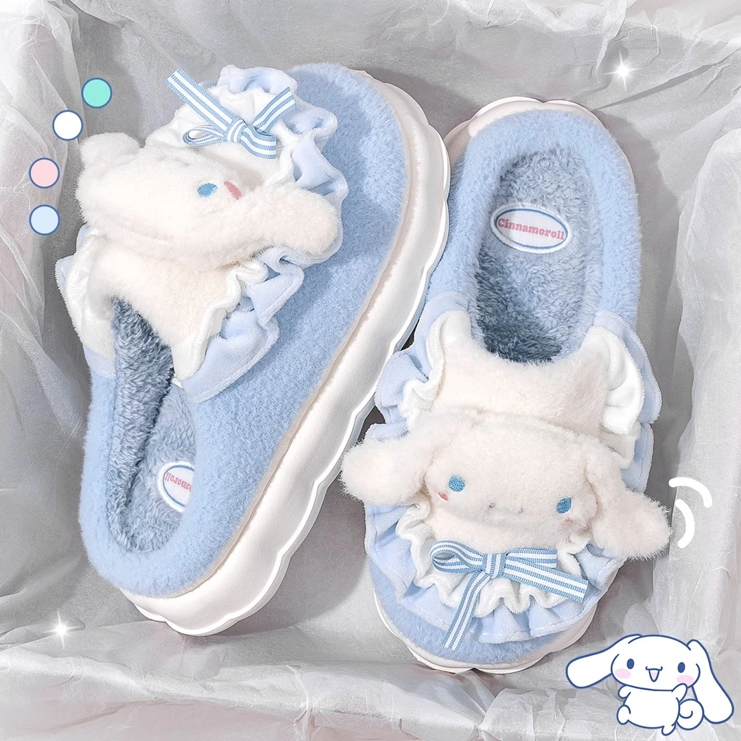 可爱玉桂狗棉拖鞋女秋冬季2023新款室内家居月子鞋厚底拖鞋女冬天