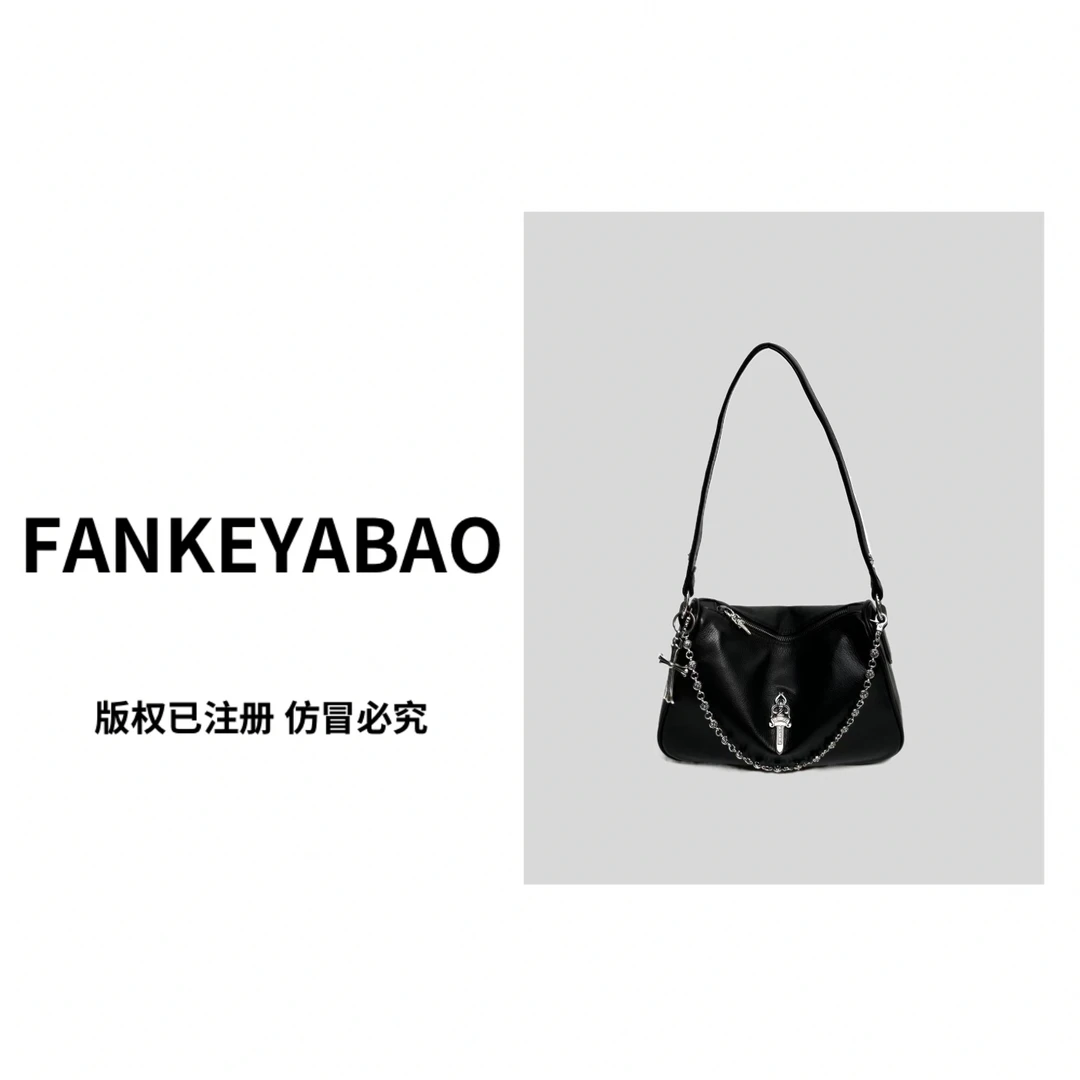 FANKEYABAO/秋冬新款克罗心手提包包女高级质感腋下包单肩法棍包
