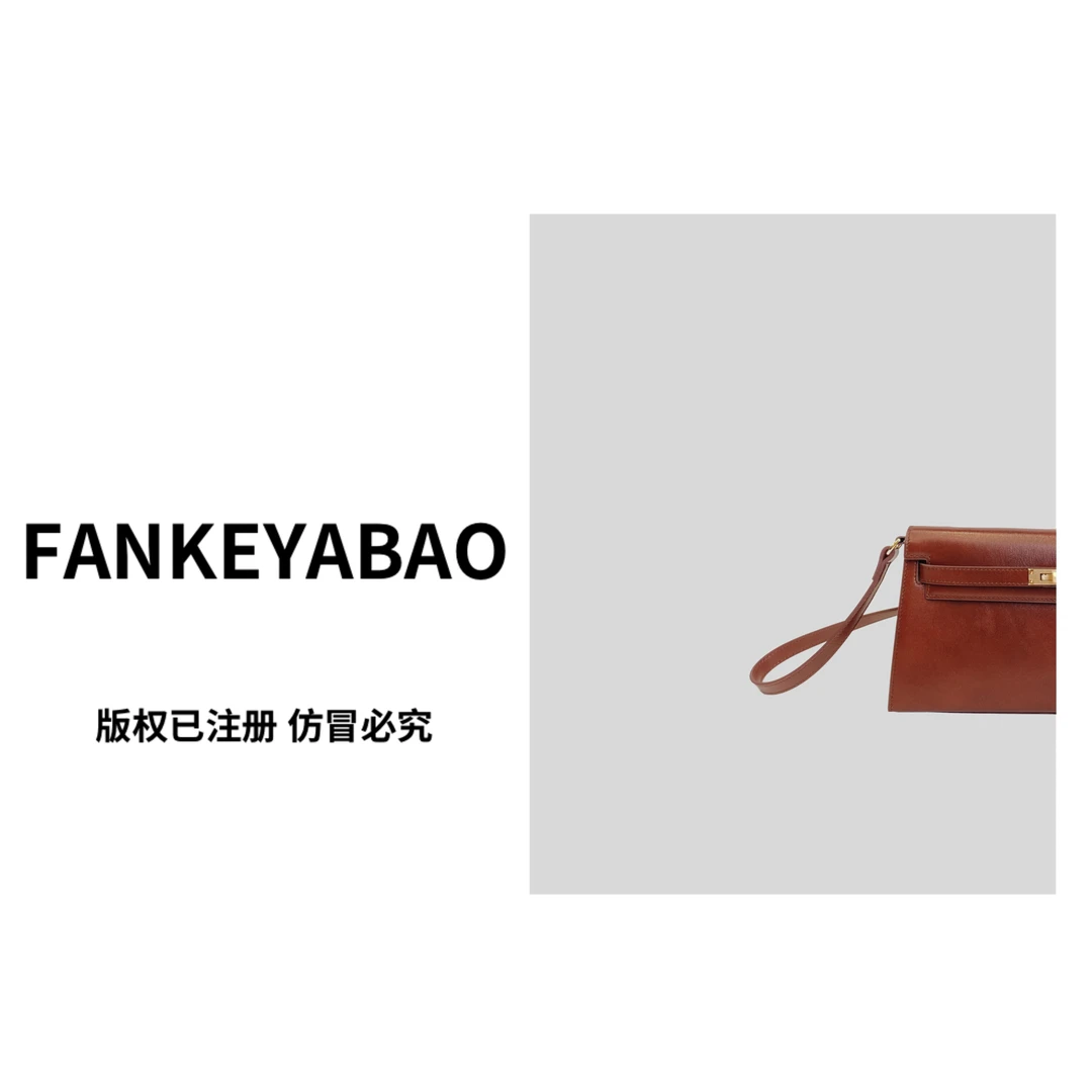 FANKEYABAO/秋冬新款福宝马鞍皮高级感K莉包链条单肩斜挎手提包