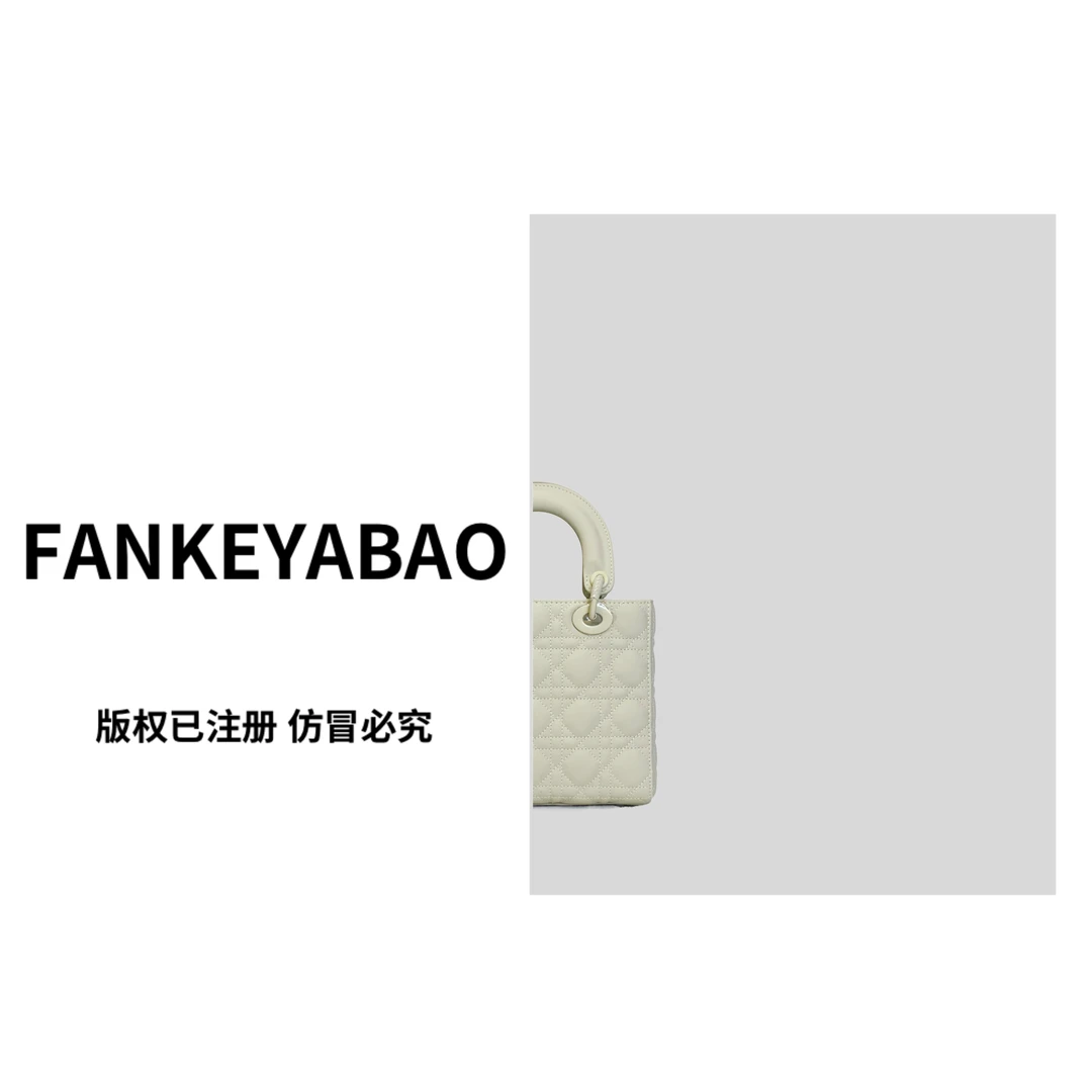 FANKEYABAO/秋冬新款牛皮亚光名媛包时尚上档次菱格手提斜挎包