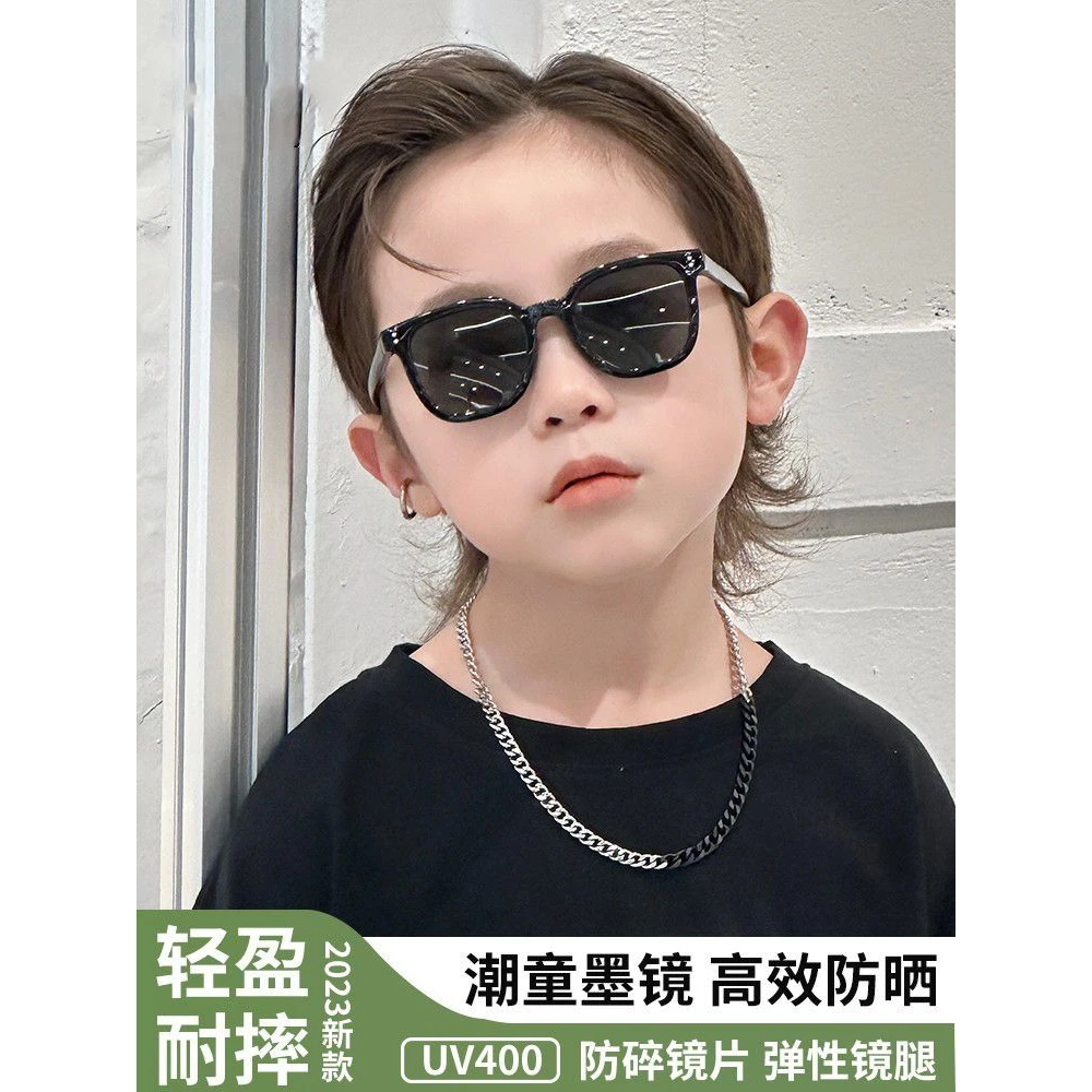 儿童墨镜偏光防紫外线男童女童防晒眼镜酷潮宝宝时尚可折叠太阳镜