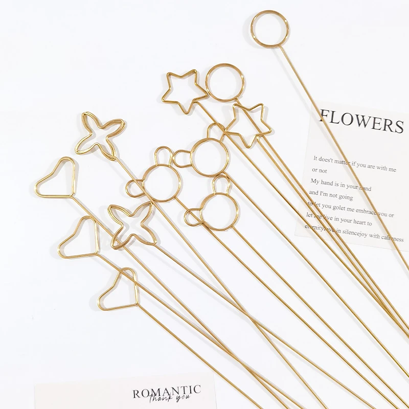 【蜜后花园】10包 金属插杆 欧式卡片夹开业装饰鲜花包装材料花店