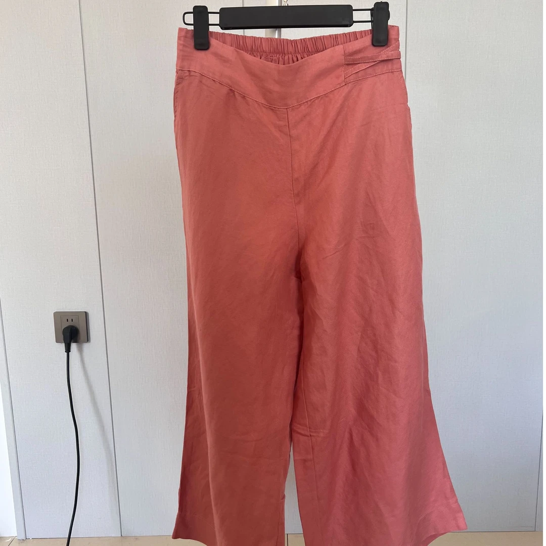 外贸出口原单亚麻裤