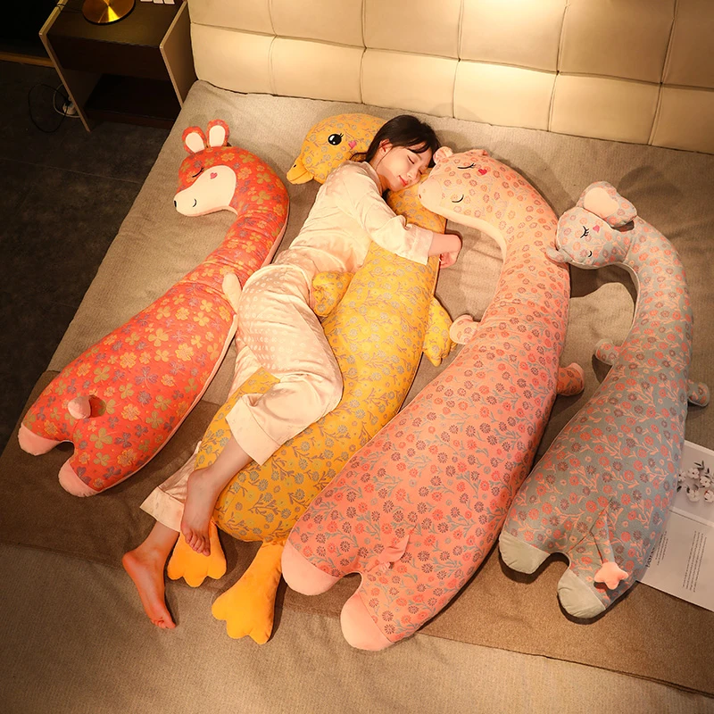 可爱碎花动物抱枕公仔毛绒玩具布娃娃玩偶公仔男女生床上睡觉专用