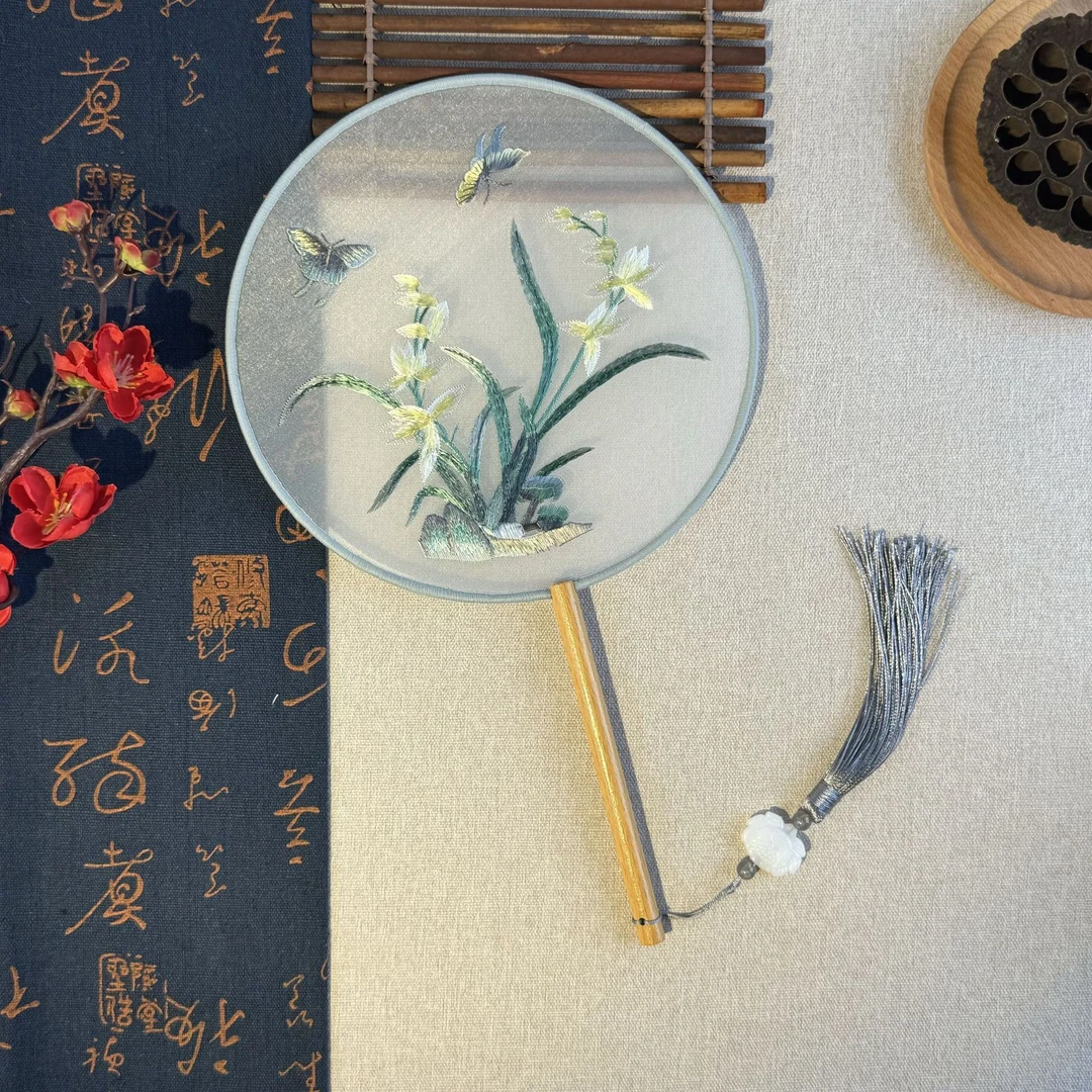【君子兰 07】苏绣团扇古风刺绣扇子