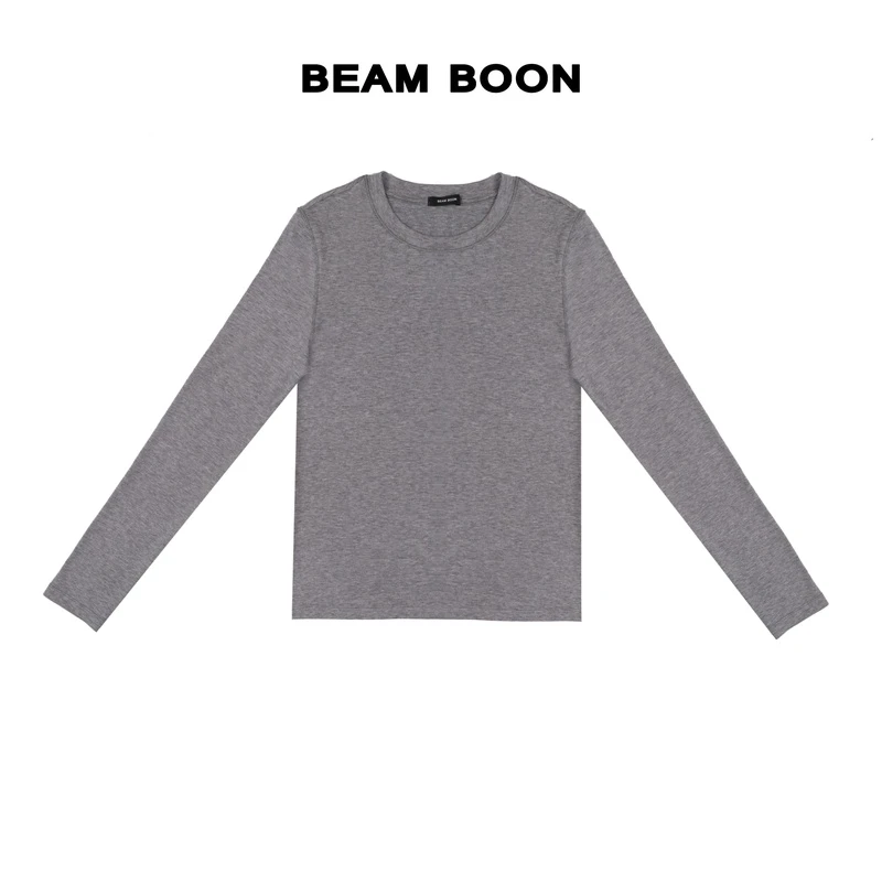 Beam Boon|【米糯T】进口奥地利兰精天丝美利奴羊毛混纺显瘦打底衫