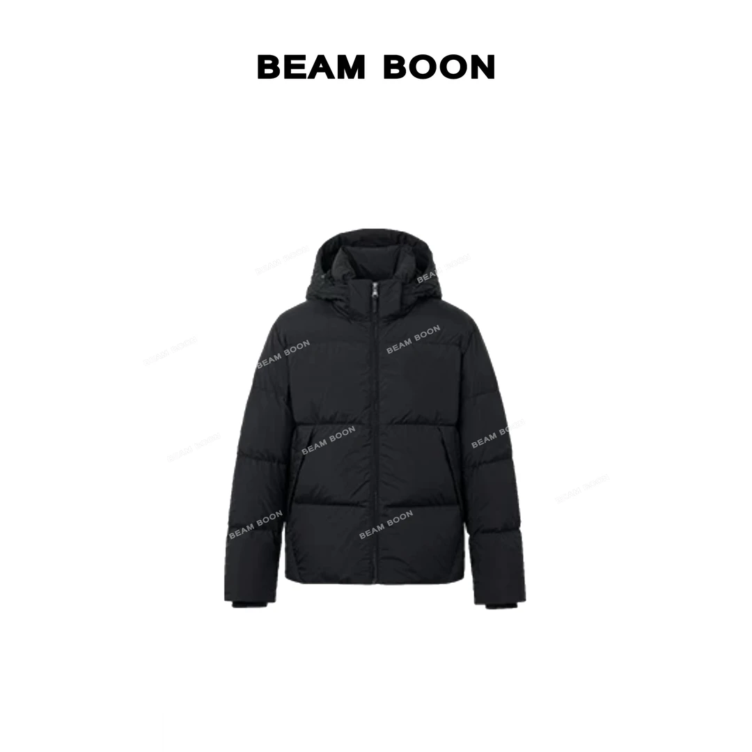 Beam Boon|【海德羽绒】哈*J奢品男士极简休闲日常白鸭绒连帽羽绒服