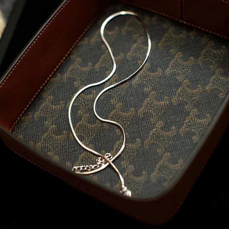 链子925银 Beam Boon | 镀白金复古经典蛇骨链