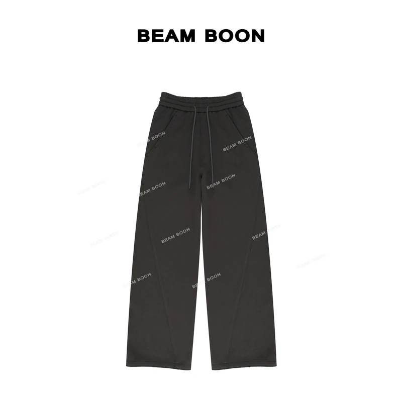 Beam Boon|【小太阳】west*w发热绒桑蚕丝含绒底斜纹肌理休闲直筒裤