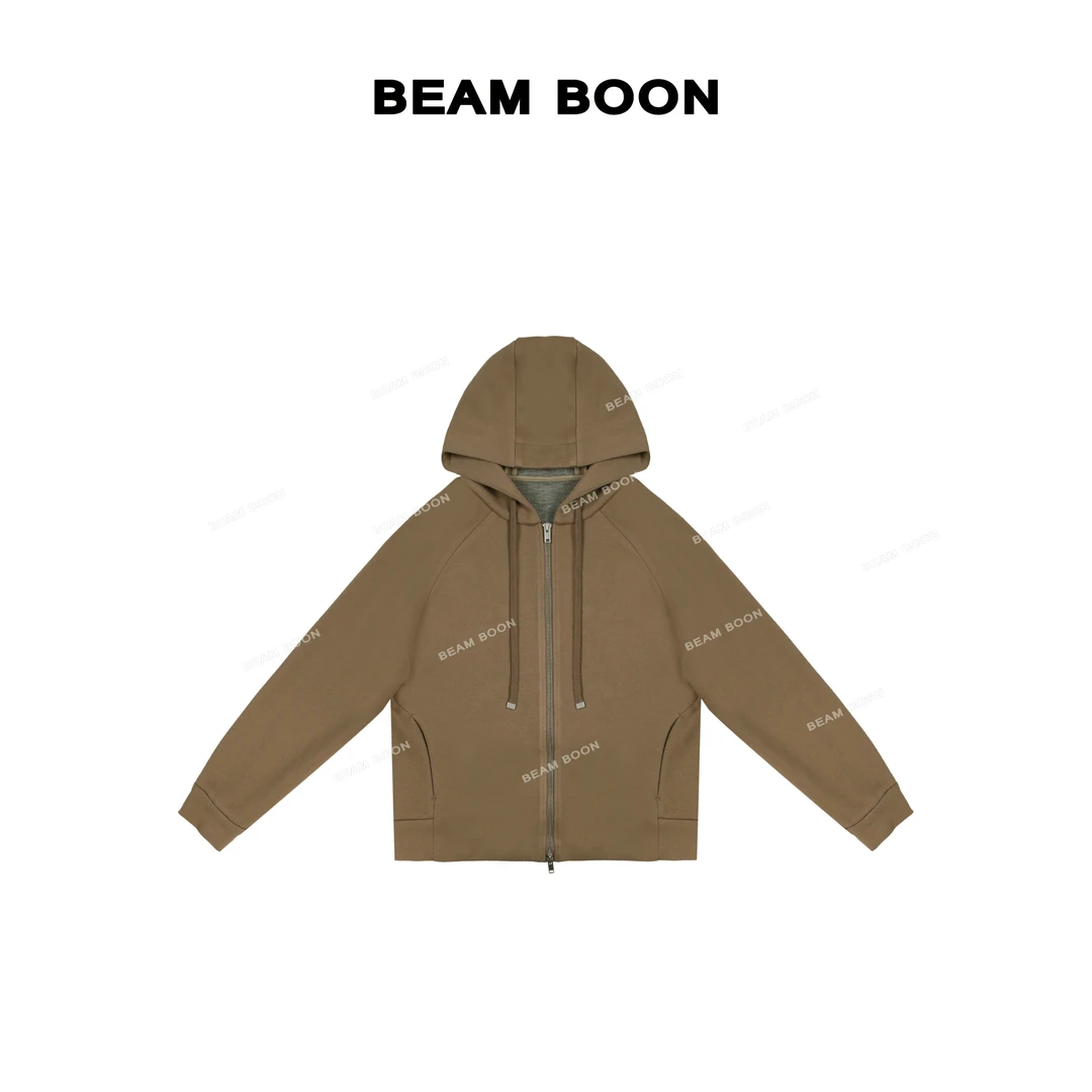 Beam Boon|【肖恩童话】会呼吸绵软亲肤羊毛混纺插肩袖层次连帽外套