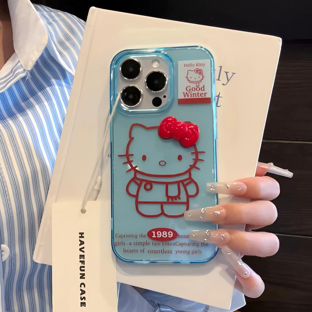 飞龙胜蝴蝶结线条KT苹果14手机壳iPhone15promax新款13/11软12套