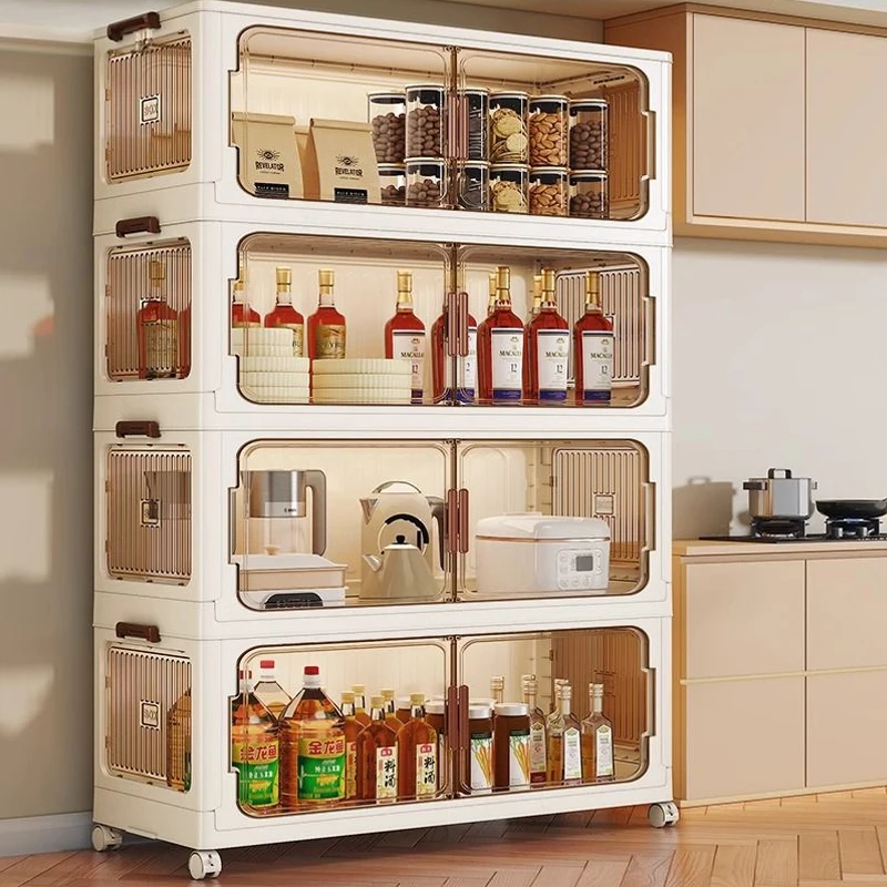 收纳柜折叠收纳箱柜家用客厅玩具储物柜零食柜置物柜整理箱厨房柜