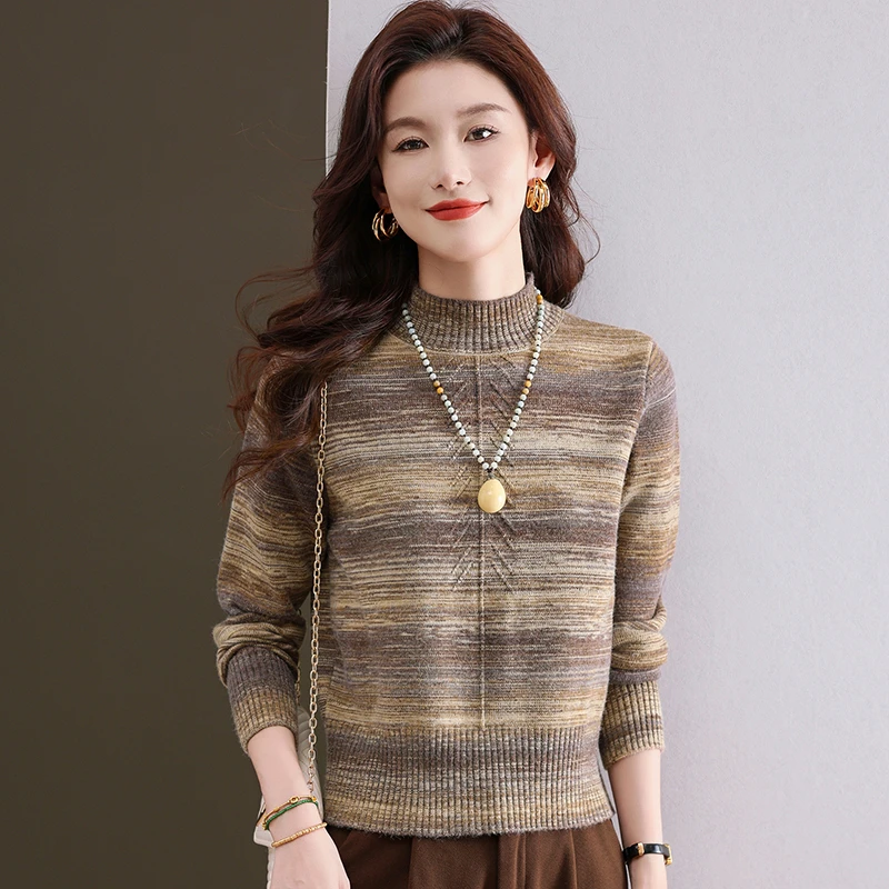 半高领毛衣女冬季新款时尚针织内搭保暖上衣显瘦高腰打底衫59868