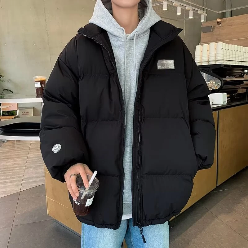 男韩版百搭宽松立领面包服潮牌加厚保暖棉服外套冬季防水冲锋棉衣