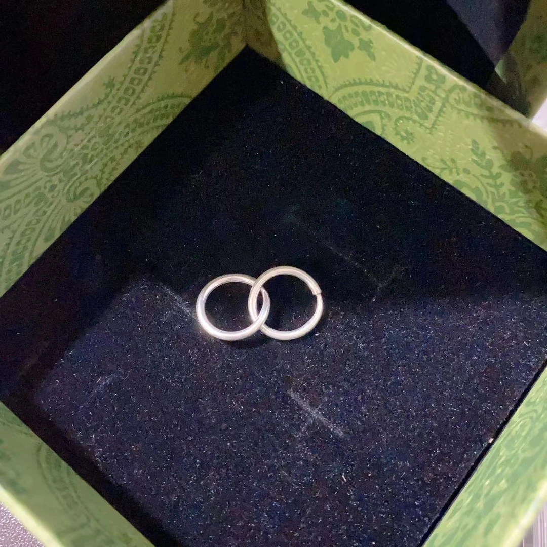 足银耳饰 足银素圈耳环女简约款耳圈