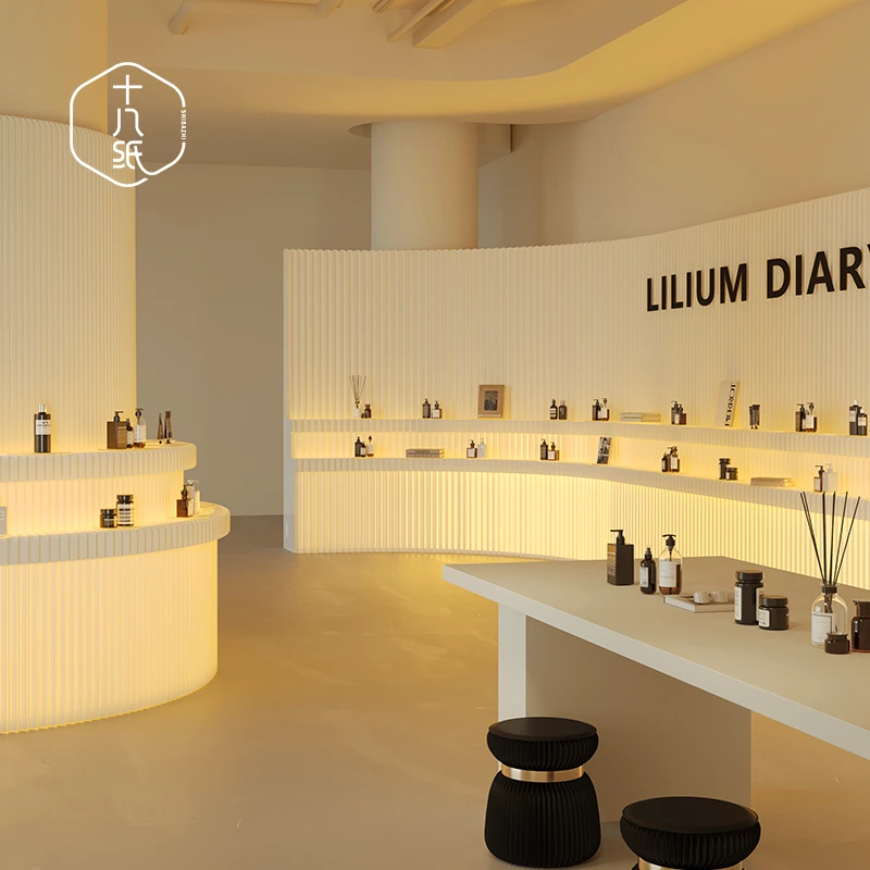 屏风折叠置物架隔断挡板商用办公图书馆发光纸屏风屏风隔断