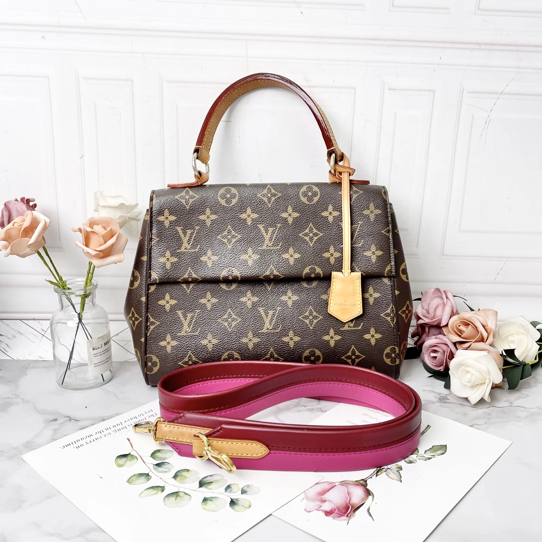 95新 LouisVuitton/路易威登 老花CLUNY BB 手袋经典时尚