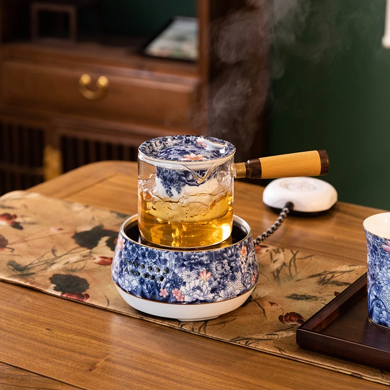 清韵高端电陶炉煮茶器防水防爆蒸茶炉提香烤茶围炉煮茶玻璃壶