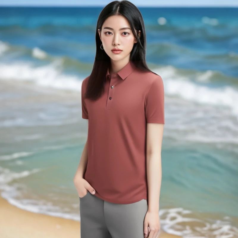 t恤短袖男士polo衫休闲夏季纯色高档时尚商务翻领透气速干无痕
