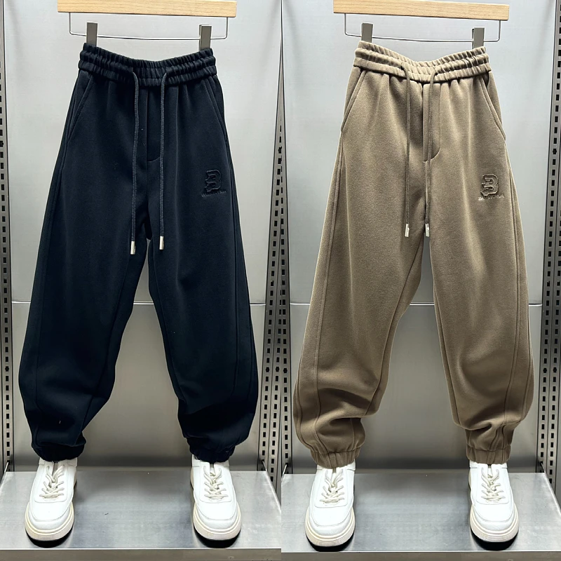 秋冬新款小脚宽松休闲裤男士潮流百搭哈伦卫裤潮牌简约时尚运动裤