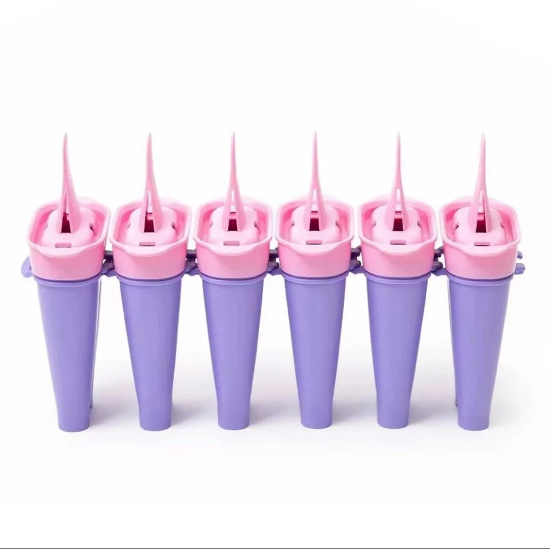 (海)冰模棒 自制冰棍模具 紫色带盖家用小型便携