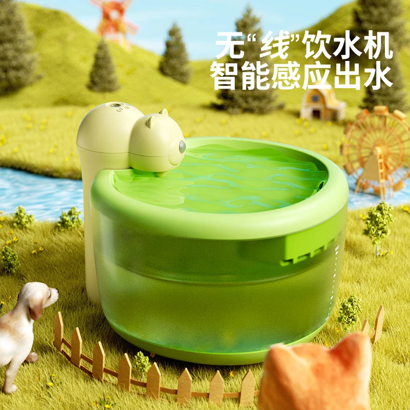 猫咪饮水机猫喝水器自动循环流动过滤不插电狗狗喝水器无线大容量