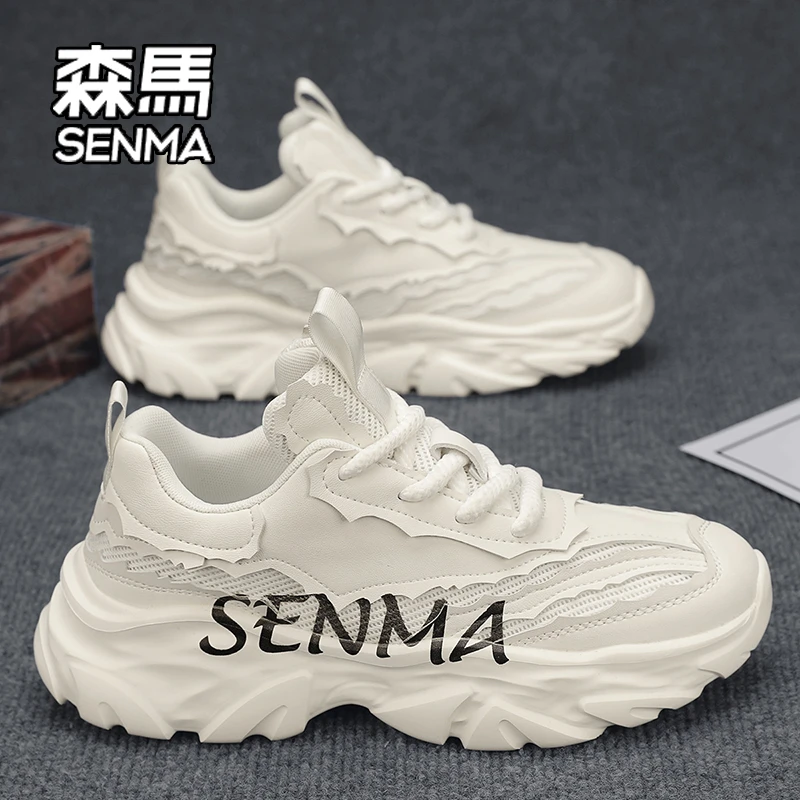 SENMA/森马男鞋冬季透气潮牌百搭运动休闲跑步厚底增高莆田老爹鞋