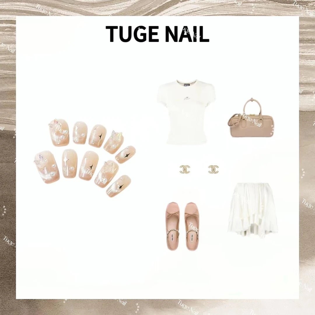 TugeNail“蝶意”秋季穿搭高级感复古极简小众设计师穿戴甲TGY820