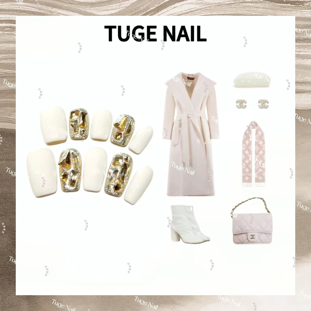 TugeNail  "伊丽莎白" 高级复古极简穿戴甲NO退NO换（清仓）