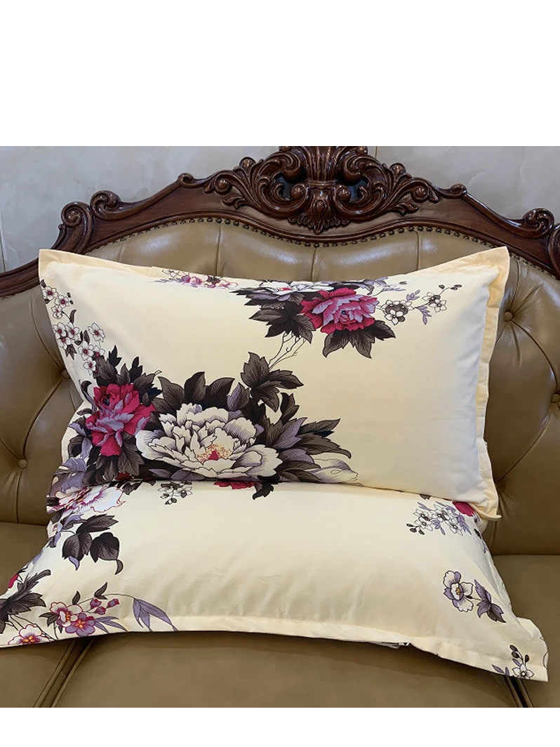 老式全棉枕套信封式磨毛加厚枕套国民床单配套枕套一对装家用加大