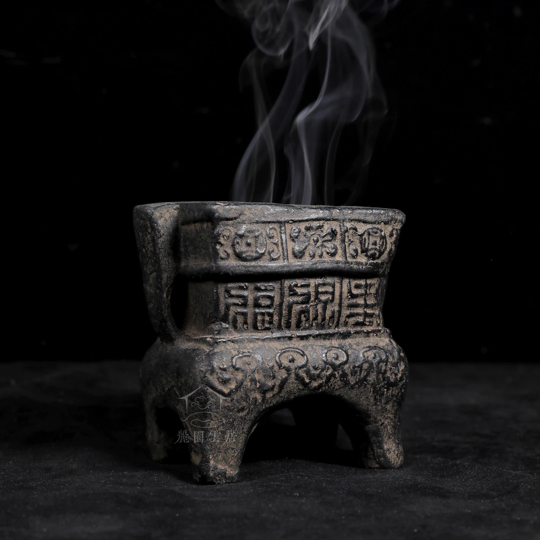 仿古中式古鼎造型铜钱草水培花盆禅意香炉摆件 - 香炉