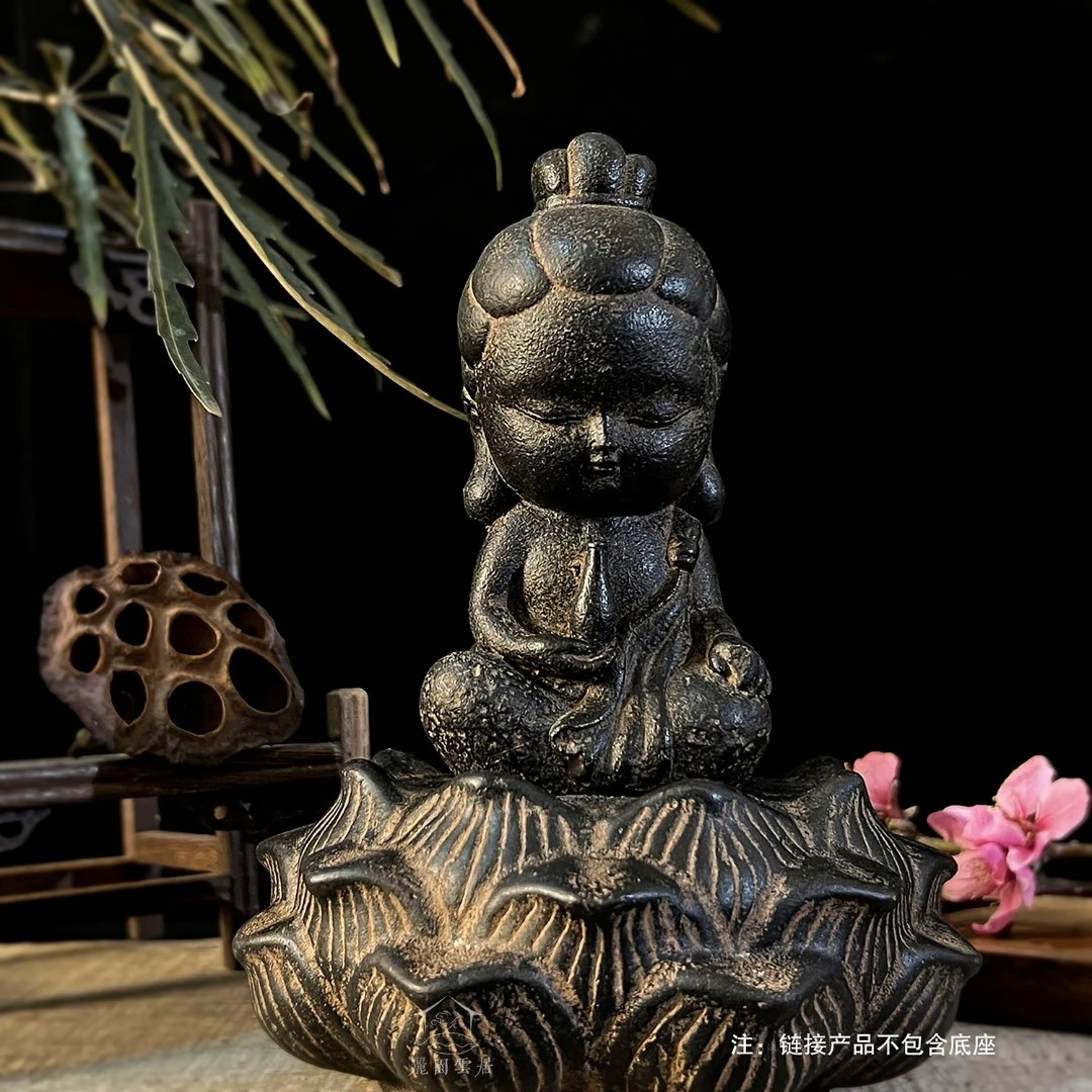 liyuan/丽园龙年中式复古禅意观音摆件玄关案头装饰 - 净瓶小观音
