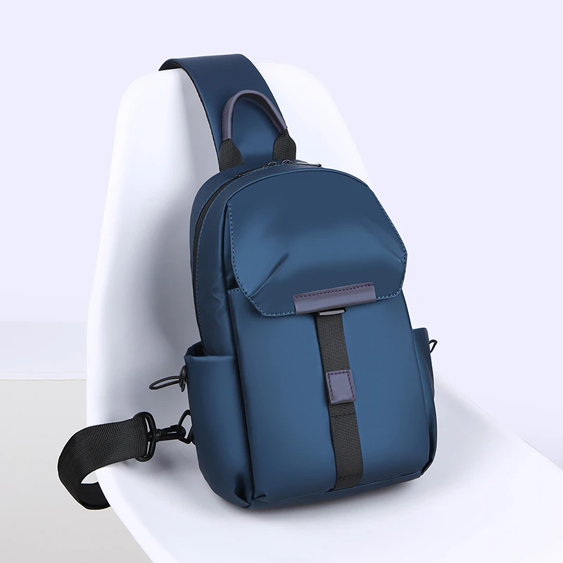 斜挎包男士胸包大容量轻便防水骑行胸前小背包休闲单肩包男包001