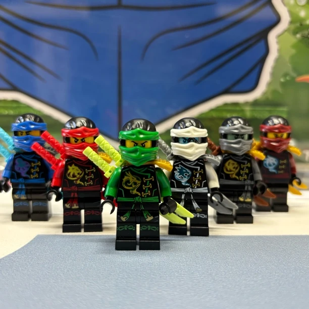 正品 积木人仔幻影忍者海盗季6人组